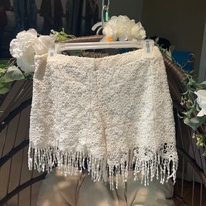 Lovely white lace shorts